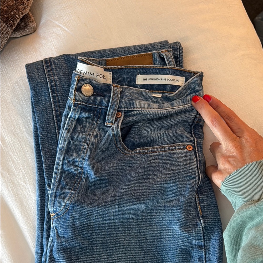 Denim Forum High-Rise Blue Jeans Classic Style